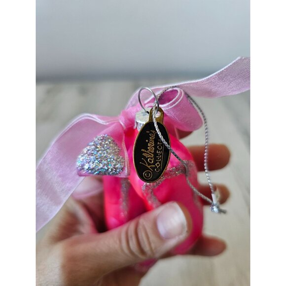 Katherine's collection glass ballet pink slippers rhinestone dancer unique beade - Picture 5 of 9